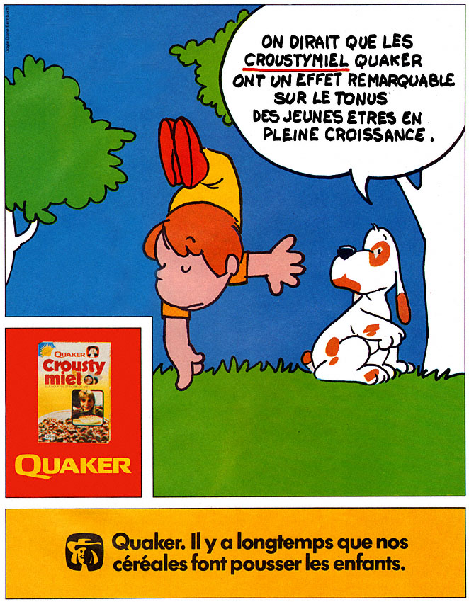 Publicité Quaker 1981