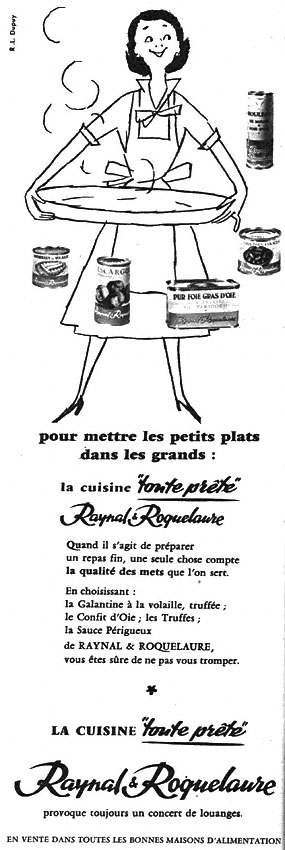 Publicité Raynal & Roquelaure 1957