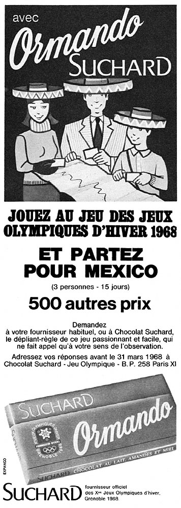 Publicit� Suchard 1968