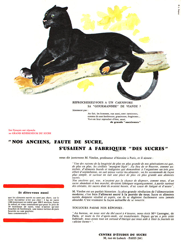 Publicité Sucre 1957