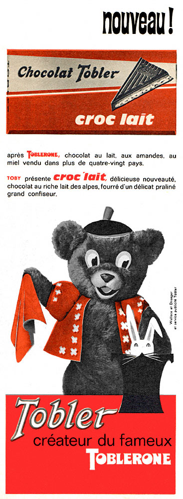 Publicité Tobler 1963