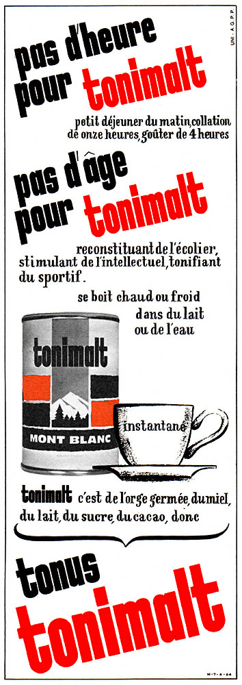 Publicité Tonimalt 1964