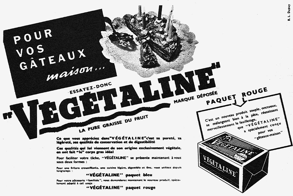 Publicité Vgtaline 1951