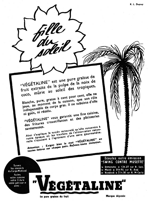 Publicité Vgtaline 1952