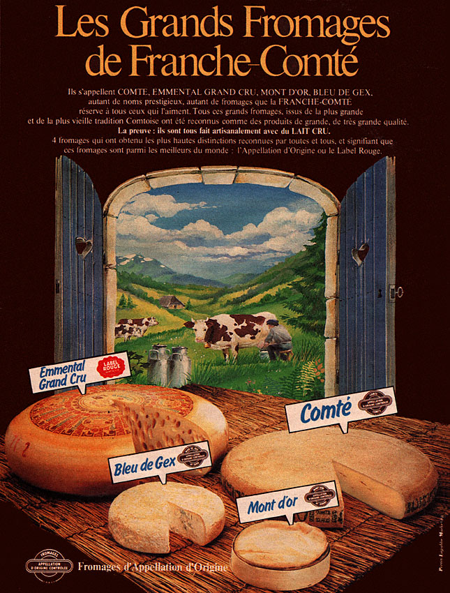 Publicité ZDivers Fromages 1982