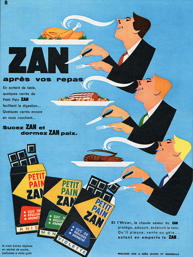 Publicité Zan 1960