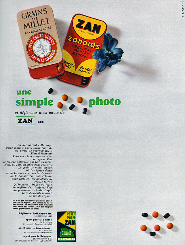 Publicité Zan 1967