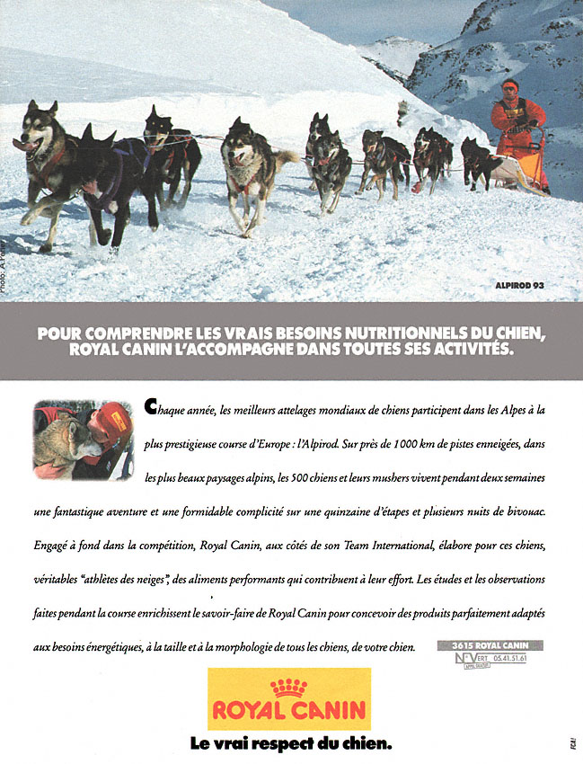 Publicité Royal Canin 1993