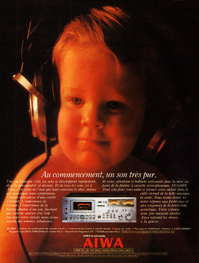 Publicité Aiwa 1978