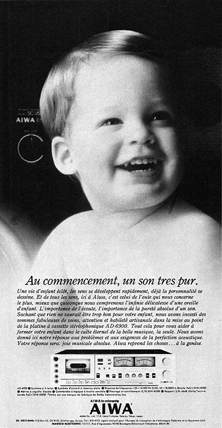Publicité Aiwa 1978