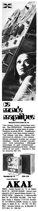 Publicité Akai 1970
