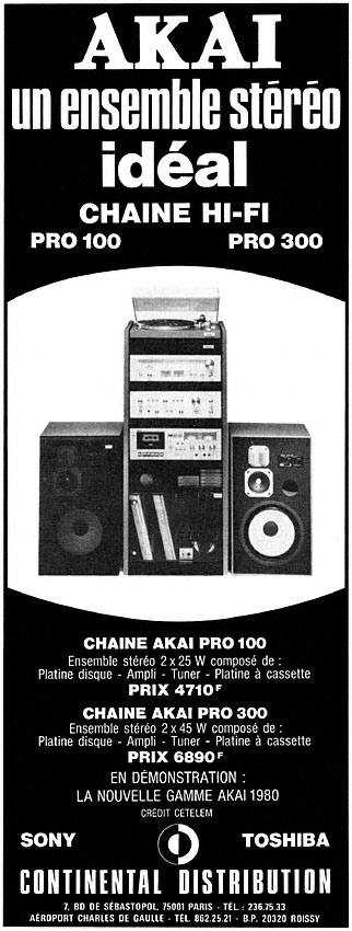 Publicité Akai 1980