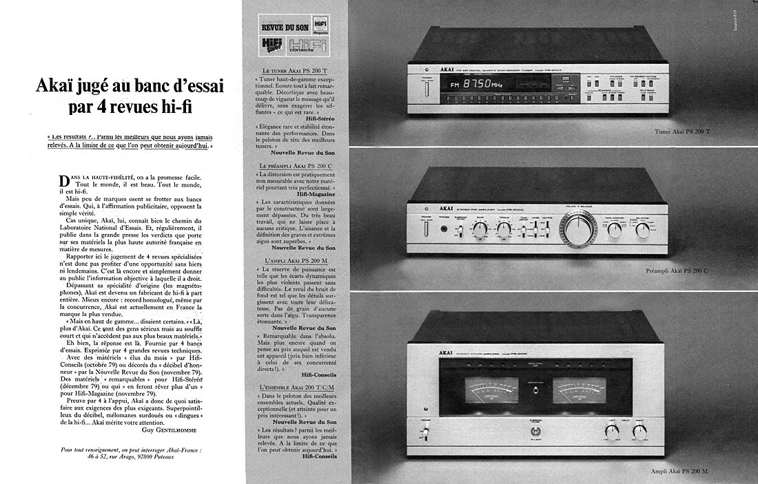 Publicité Akai 1980
