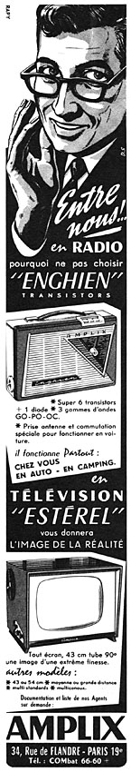 Publicité Amplix 1959