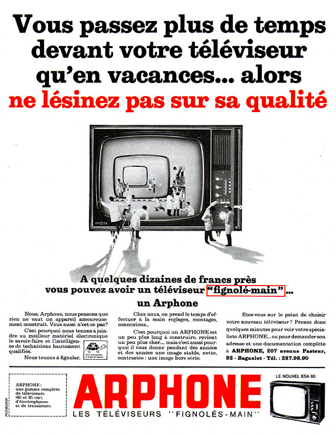 Publicit� Arphone 1966