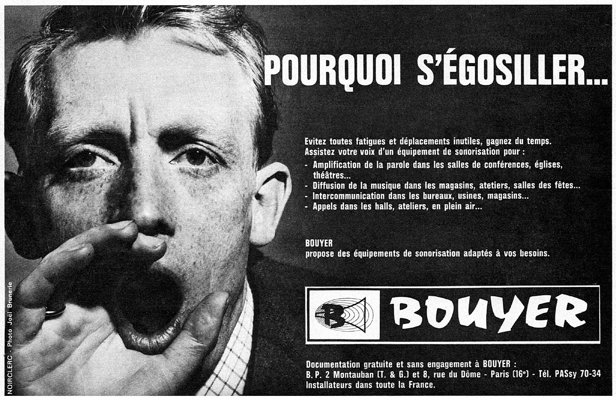 Publicité Bouyer 1963
