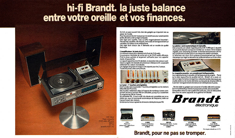 Publicité Brandt 1975