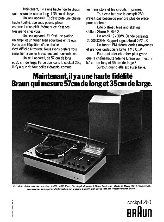 Publicité Braun 1973