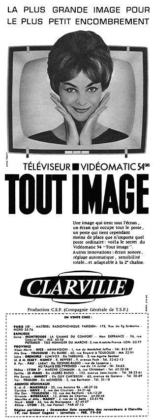 Publicité Clarville 1959