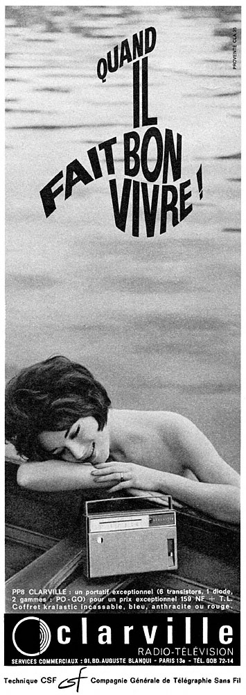 Publicité Clarville 1962