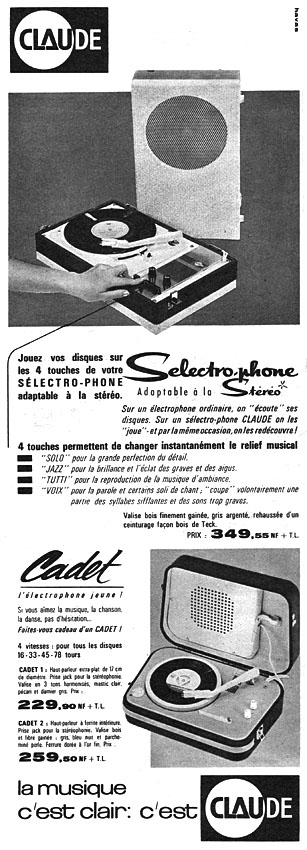 Publicité Claude 1961