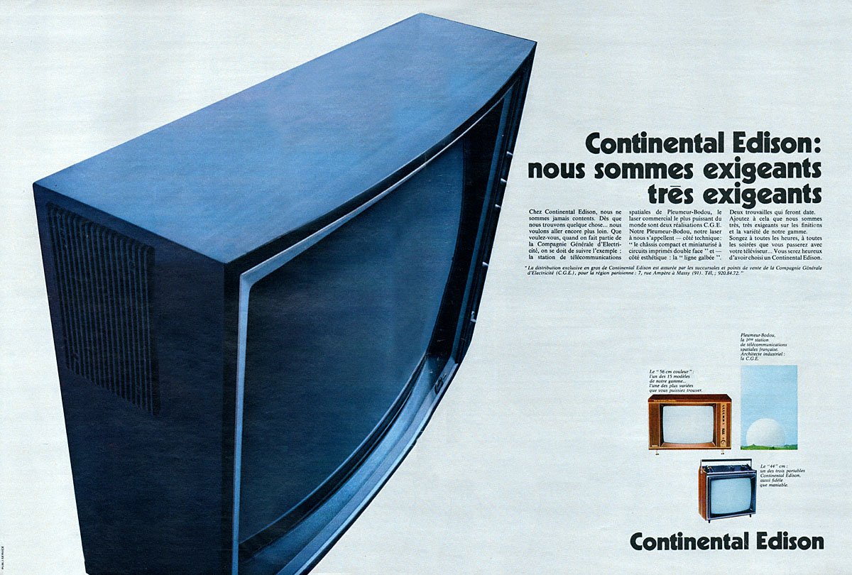 Publicit� Continental Edison 1969