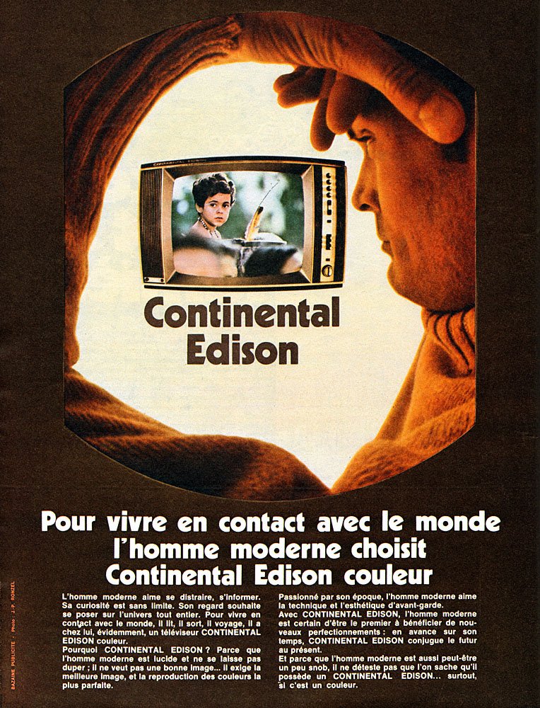 Publicit� Continental Edison 1970
