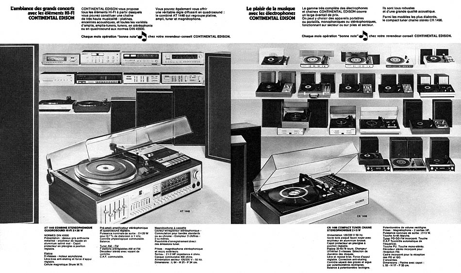 Publicité Continental Edison 1974