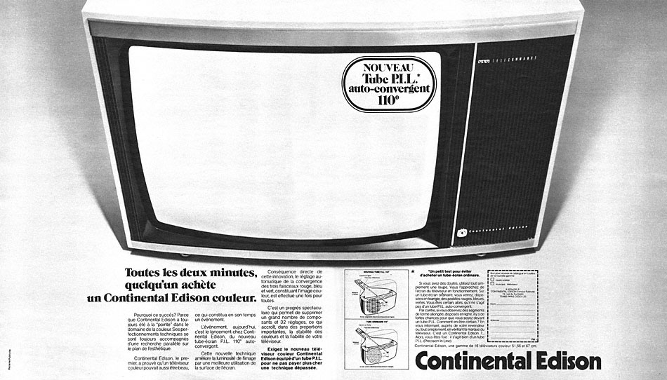 Publicité Continental Edison 1976