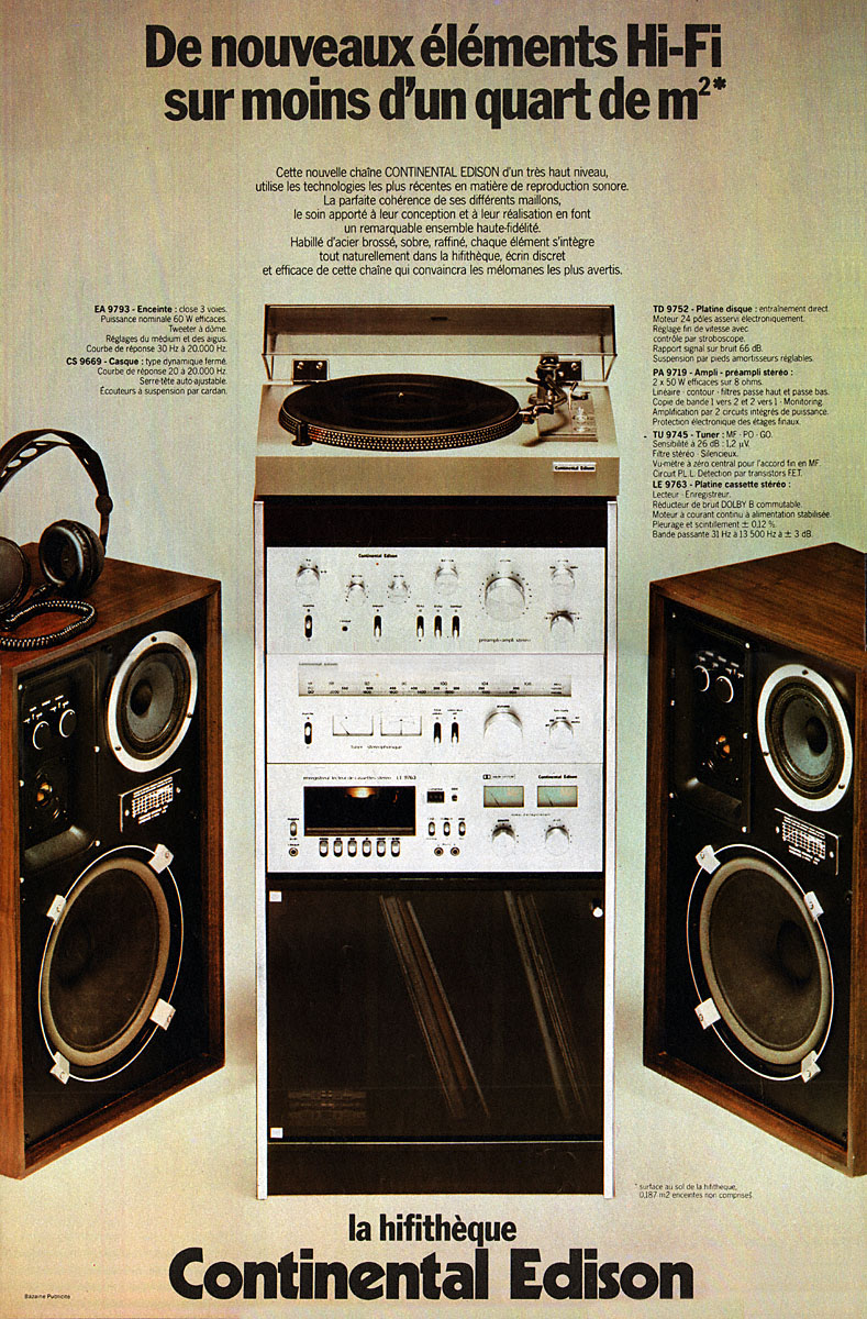 Publicité Continental Edison 1977