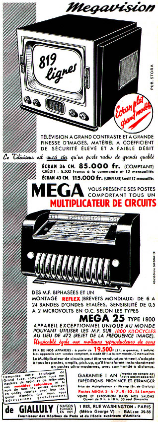 Publicité De Gialluly 1953