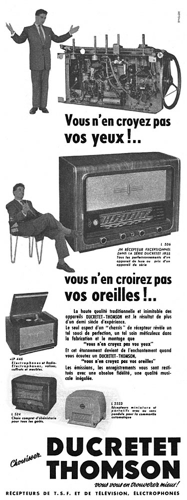 Publicité Ducretet-Thomson 1954