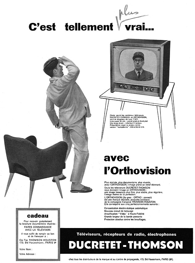 Publicité Ducretet-Thomson 1957