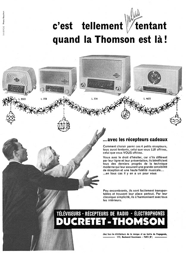 Publicité Ducretet-Thomson 1957