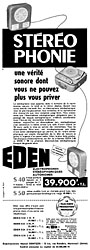 Publicit Eden 1959