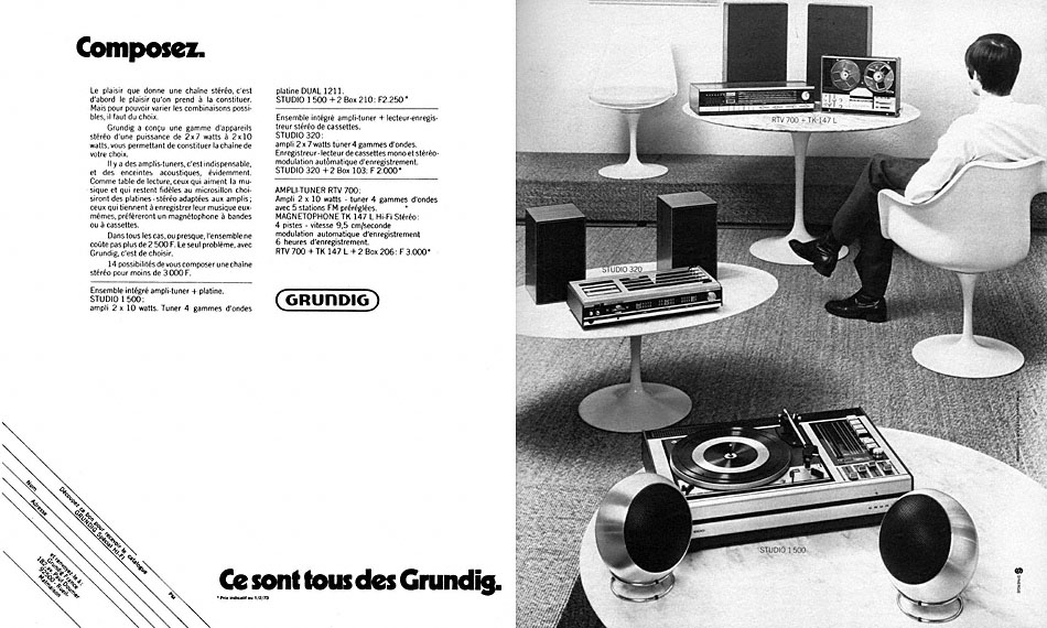 Publicité Grundig 1973