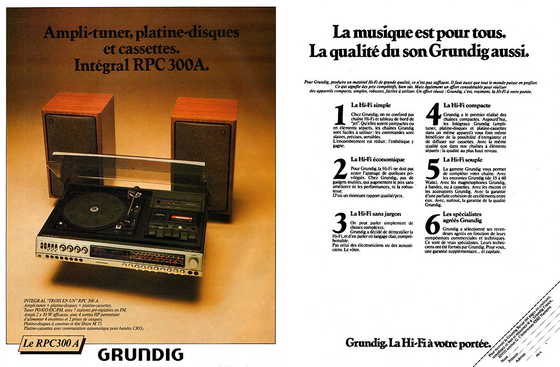 Publicité Grundig 1978