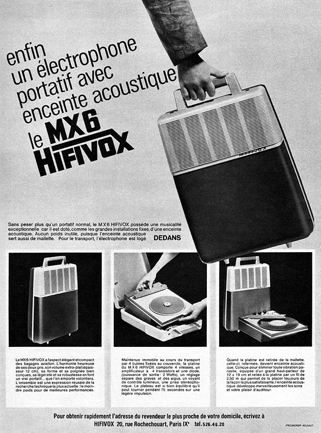 Publicité Hifivox 1965