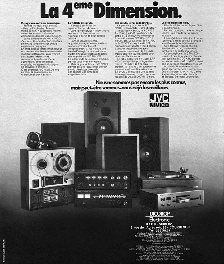 Publicité Jvc 1973