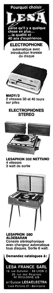 Publicit� Lesa 1969