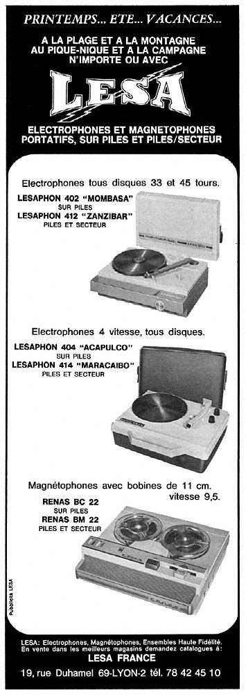 Publicit� Lesa 1967