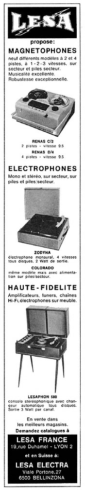 Publicit� Lesa 1967