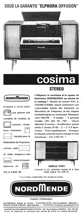 Publicité Normende 1961