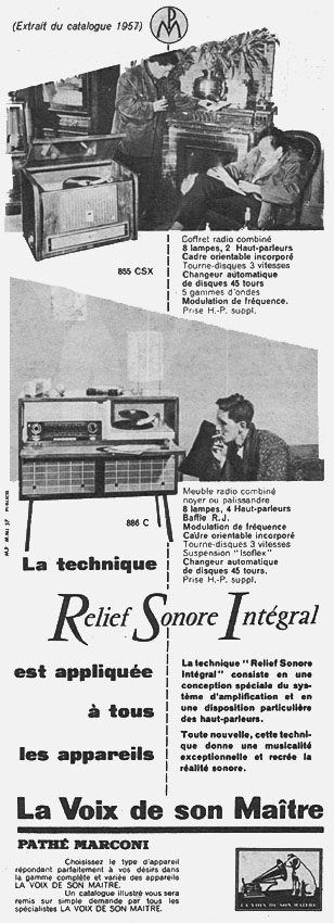 Publicité Path Marconi 1957