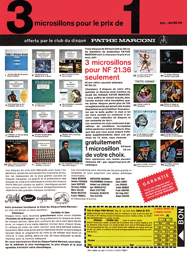 Publicité Path Marconi 1960