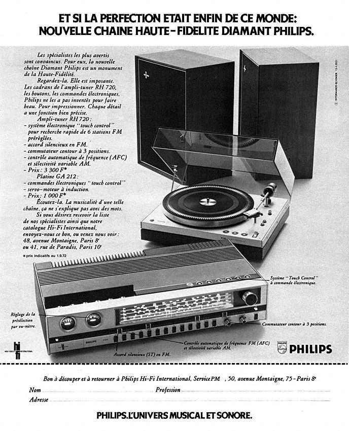 Publicité Philips 1972