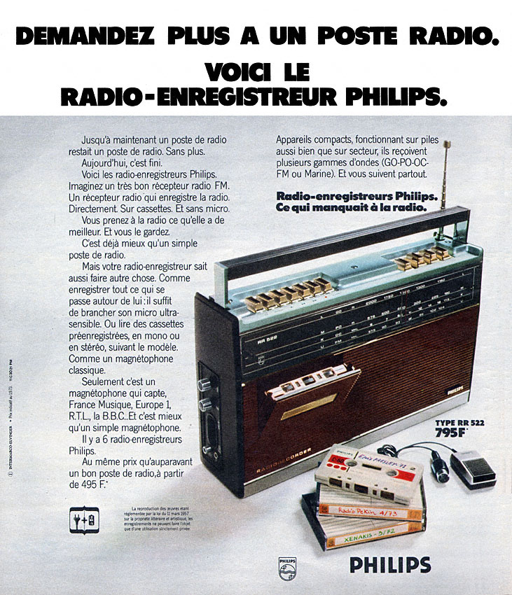 Publicité Philips 1973