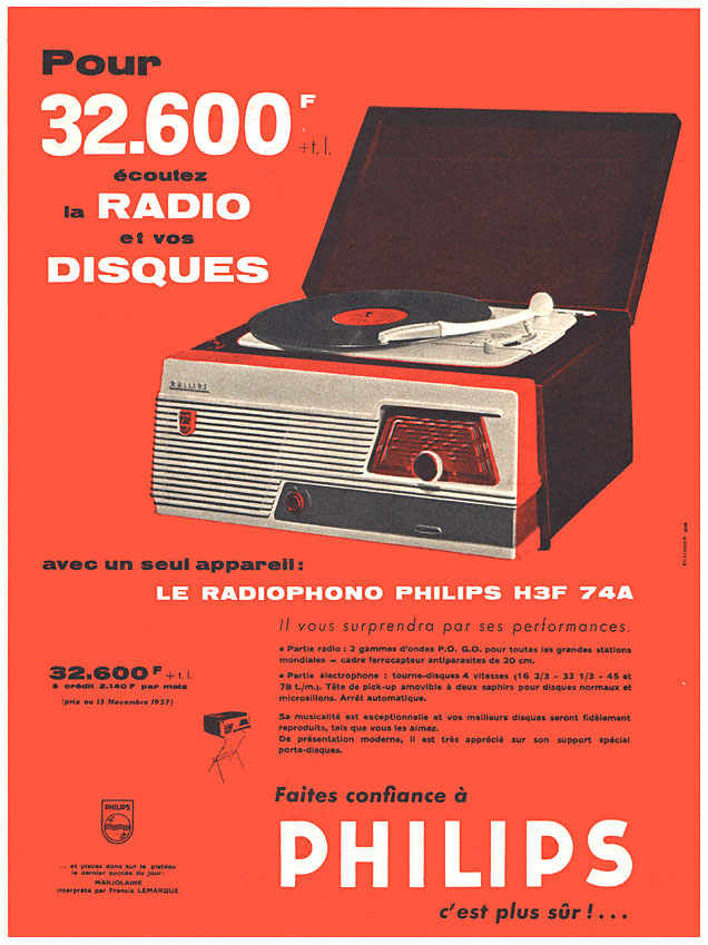 Publicité Philips 1957