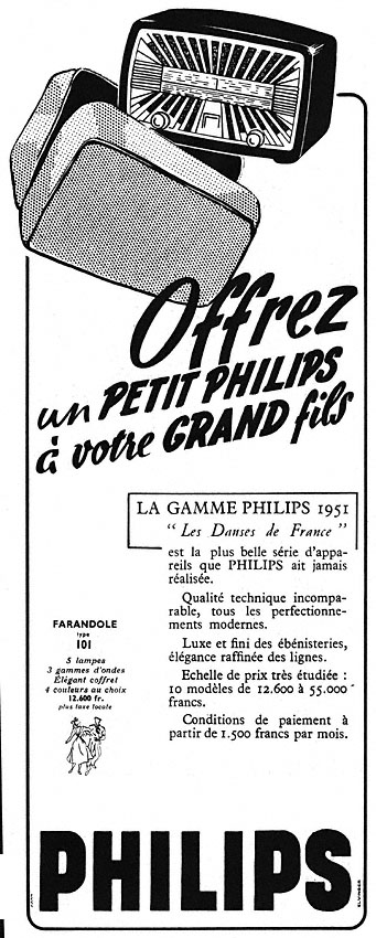 Publicité Philips 1950