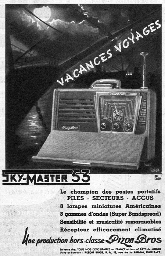 Publicité Pizon Bros 1953
